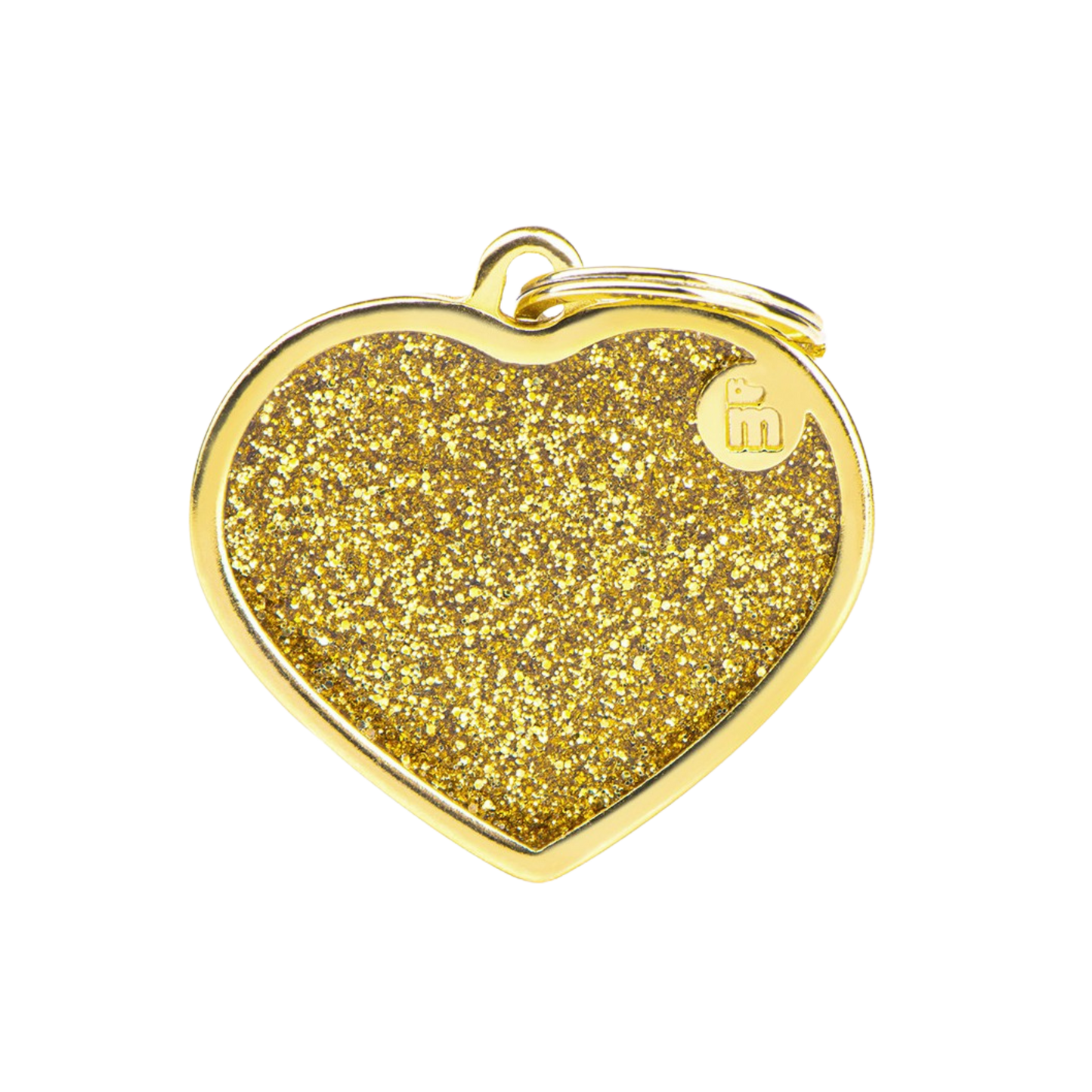 Myfamily Gold Glitter ID Tag
