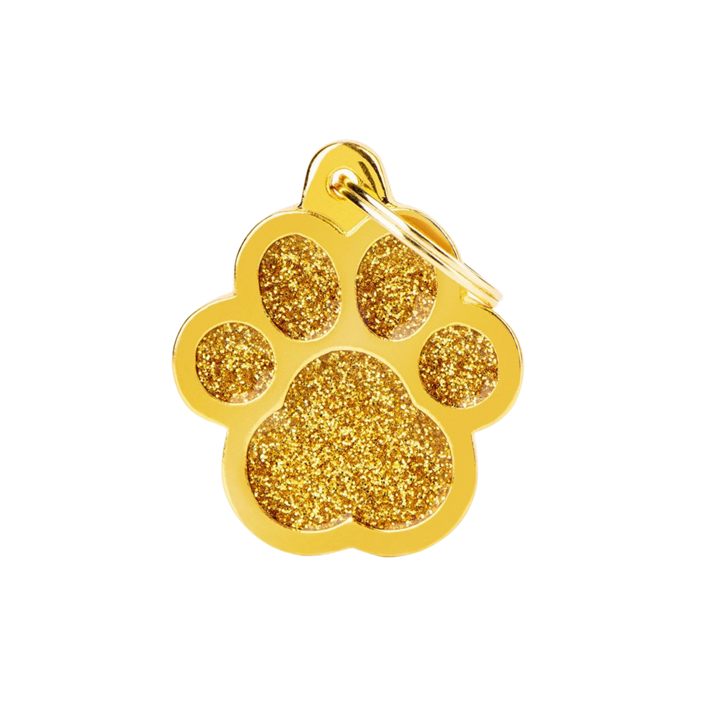 Myfamily Gold Glitter ID Tag