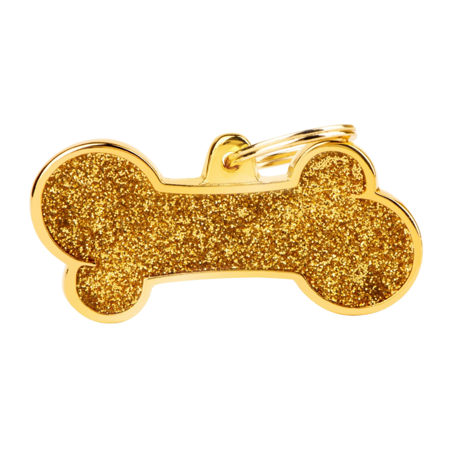 Myfamily Gold Glitter ID Tag