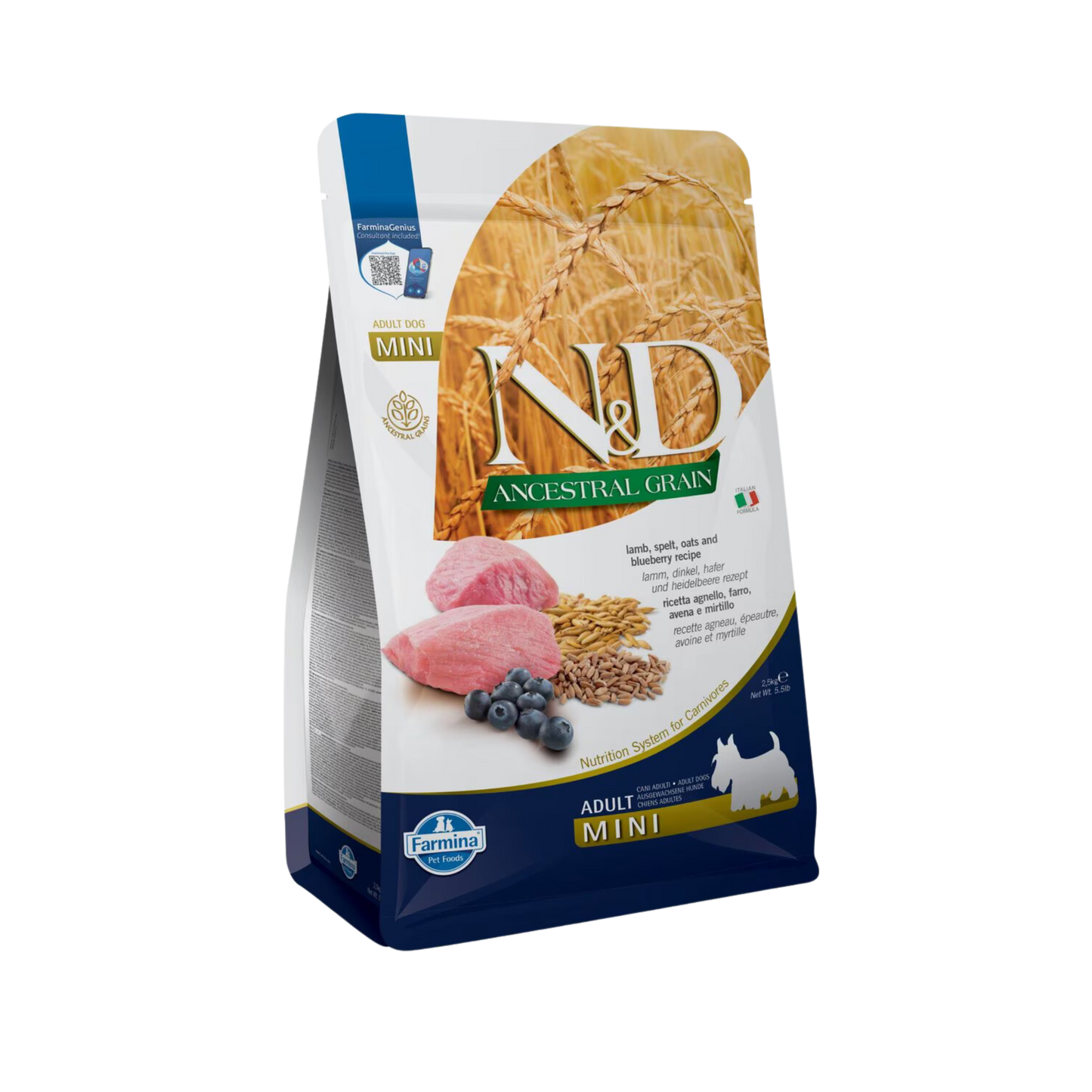 Farmina N&D Ancient Grains Lamb & Blueberry Dry Dog Food