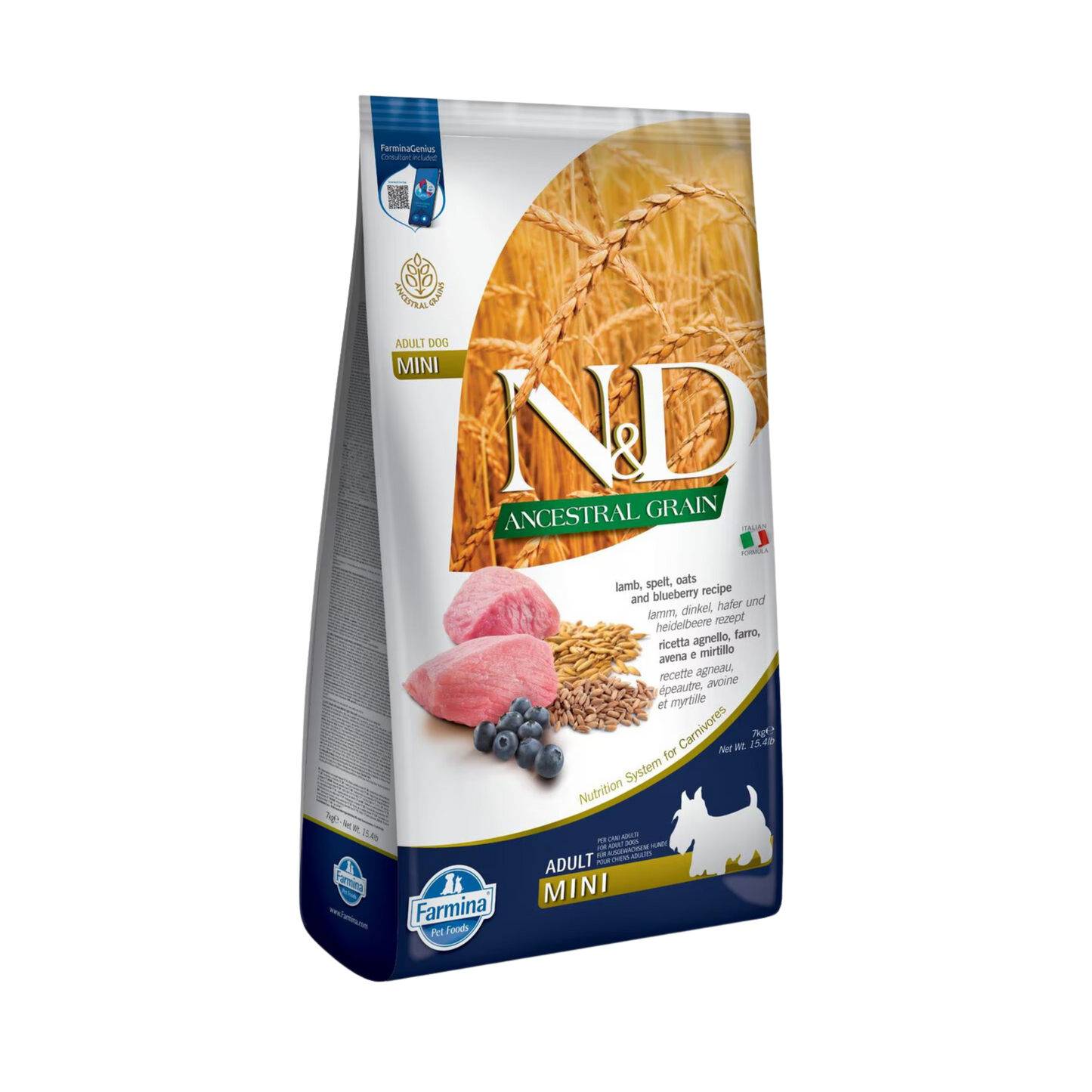 Farmina N&D Ancient Grains Lamb & Blueberry Dry Dog Food