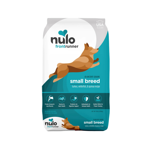 Nulo Frontrunner High-Protein Kibble For Small Breeds Turkey, Whitefish & Quinoa Recipe