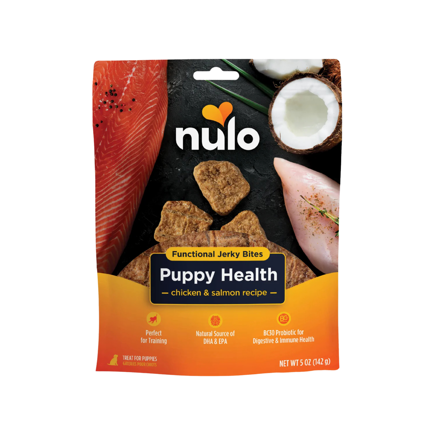 Nulo Functional Jerky Puppy Chicken & Salmon Dog Treats