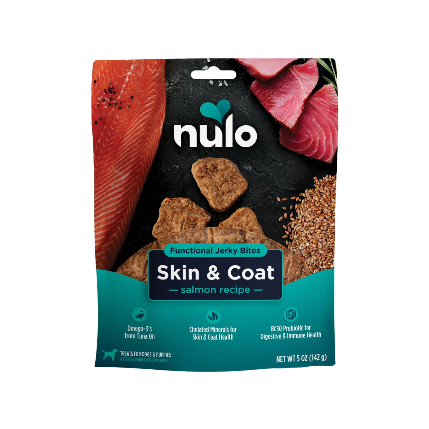 Nulo Functional Jerky Skin & Coat Salmon Dog Treats