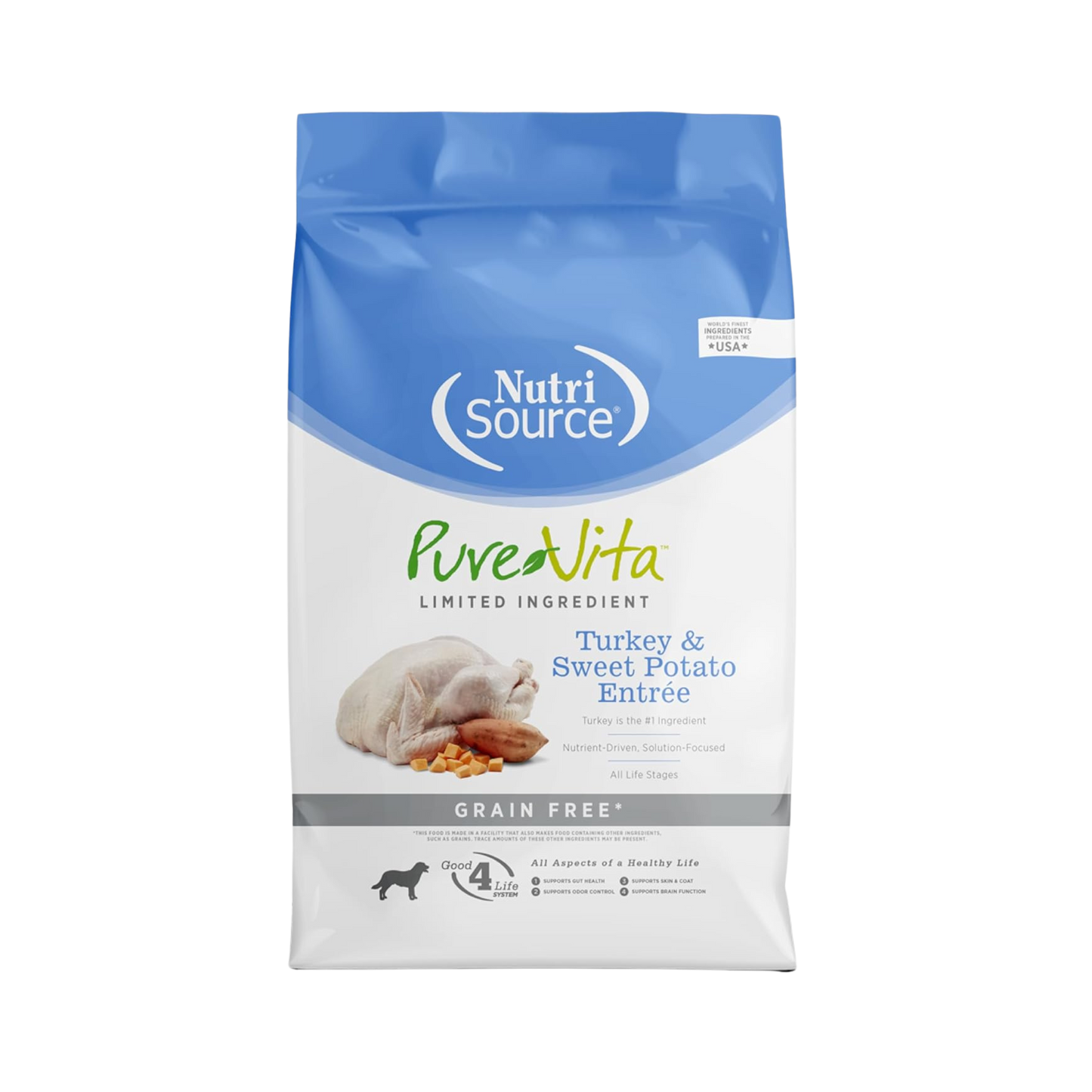 NutriSource PureVita Turkey & Sweet Potato Entrée Dry Dog Food