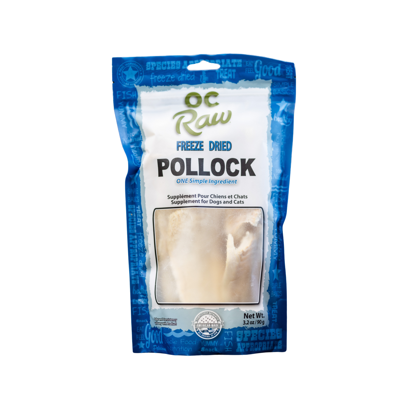 OC Raw Freeze Dried Pollock Dog & Cat Treats