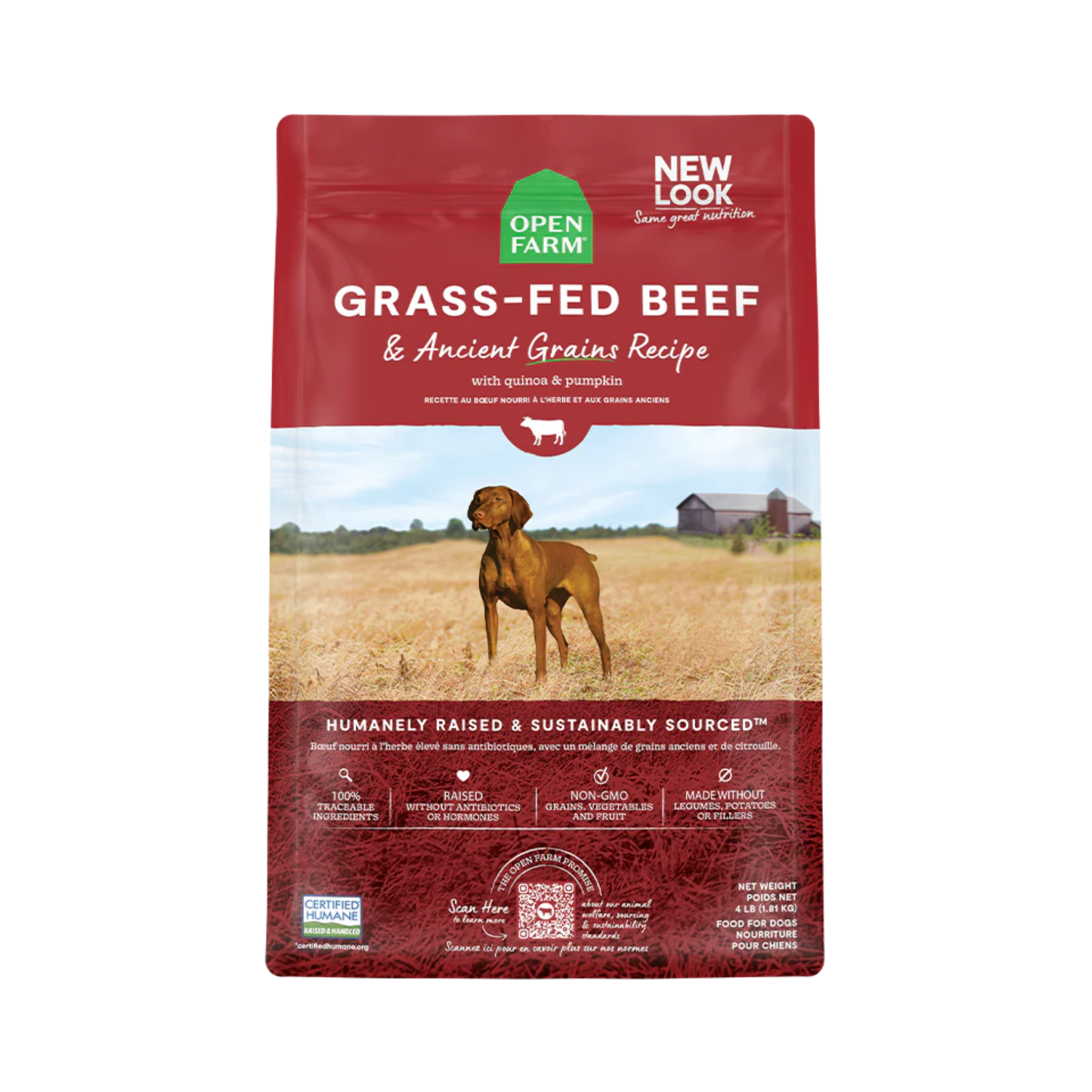 Open Farm Grass-Fed Beef & Ancient Grains Dry Dog Food