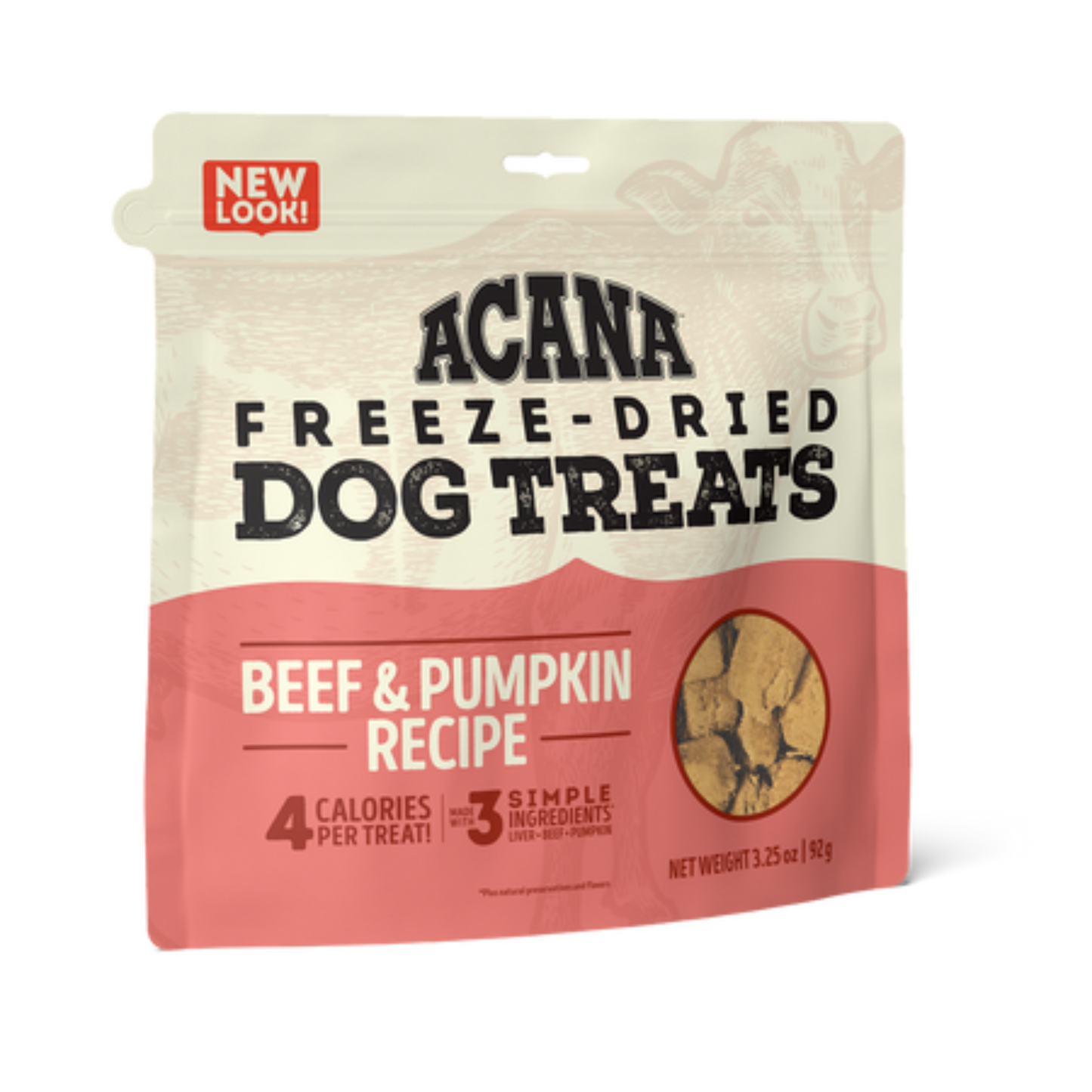 Acana Beef & Pumpkin Freeze-Dried Dog Treats - Pups & Cubs Premium Pet Food
