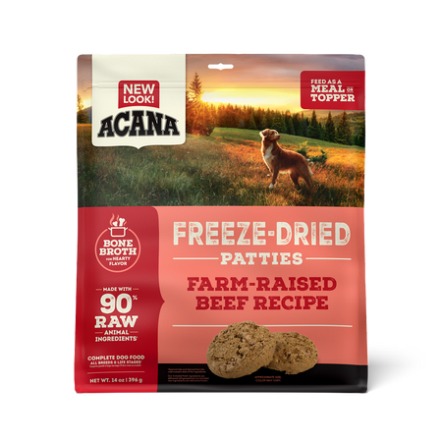 Acana Freeze-Dried Farm-Raised Beef Recipe Patties Dog Food - Pups & Cubs Premium Pet Food