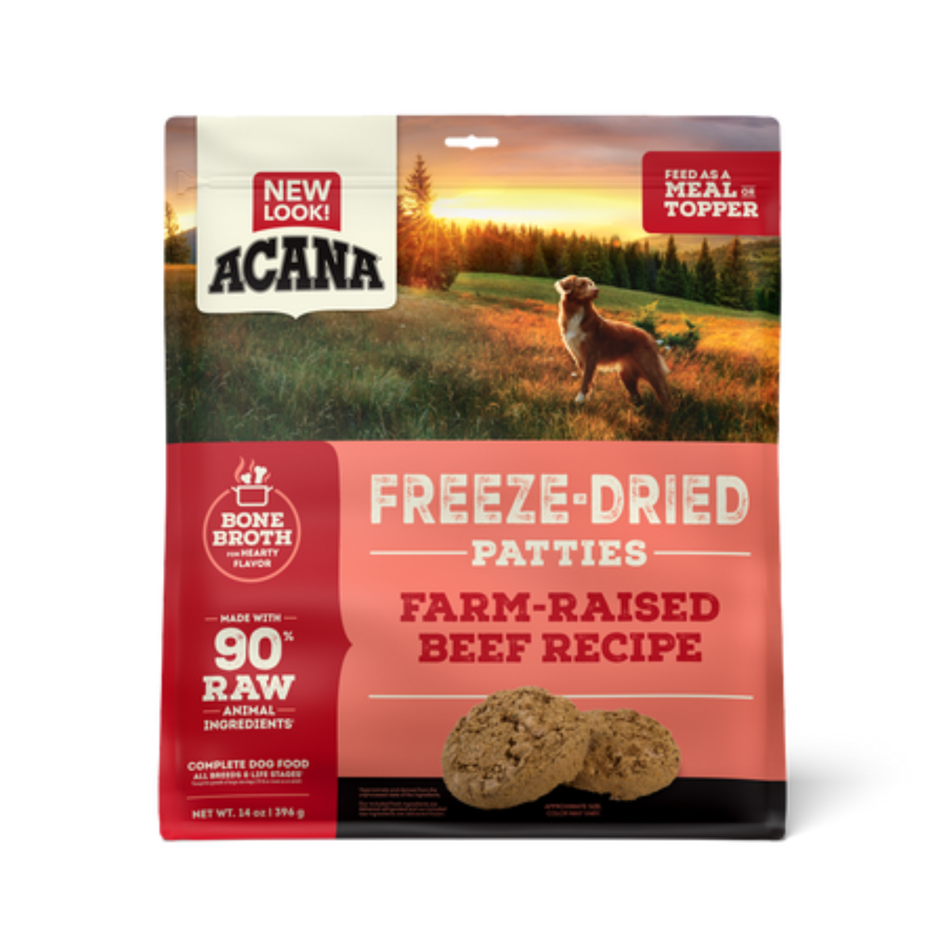 Acana Freeze-Dried Farm-Raised Beef Recipe Patties Dog Food - Pups & Cubs Premium Pet Food
