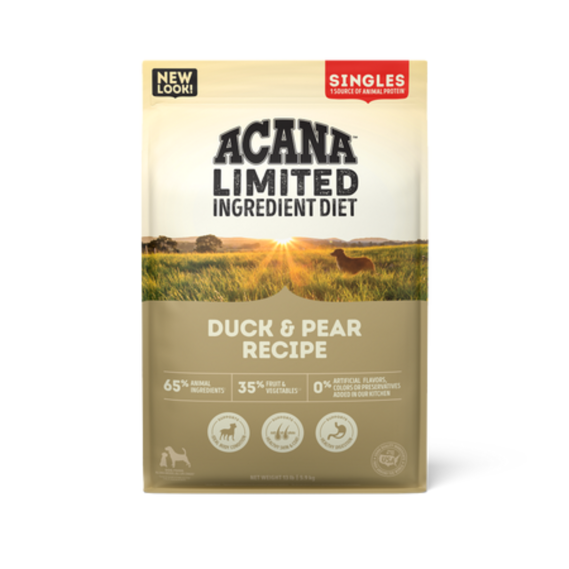Acana Singles, Duck & Pear Recipe Dry Dog Food - Pups & Cubs Premium Pet Food