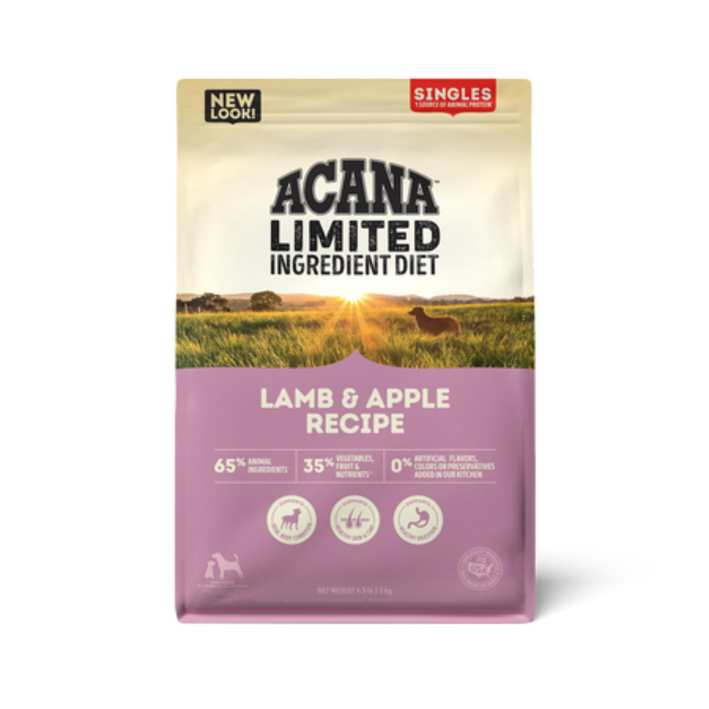 Acana Singles, Lamb & Apple Recipe Dry Dog Food - Pups & Cubs Premium Pet Food