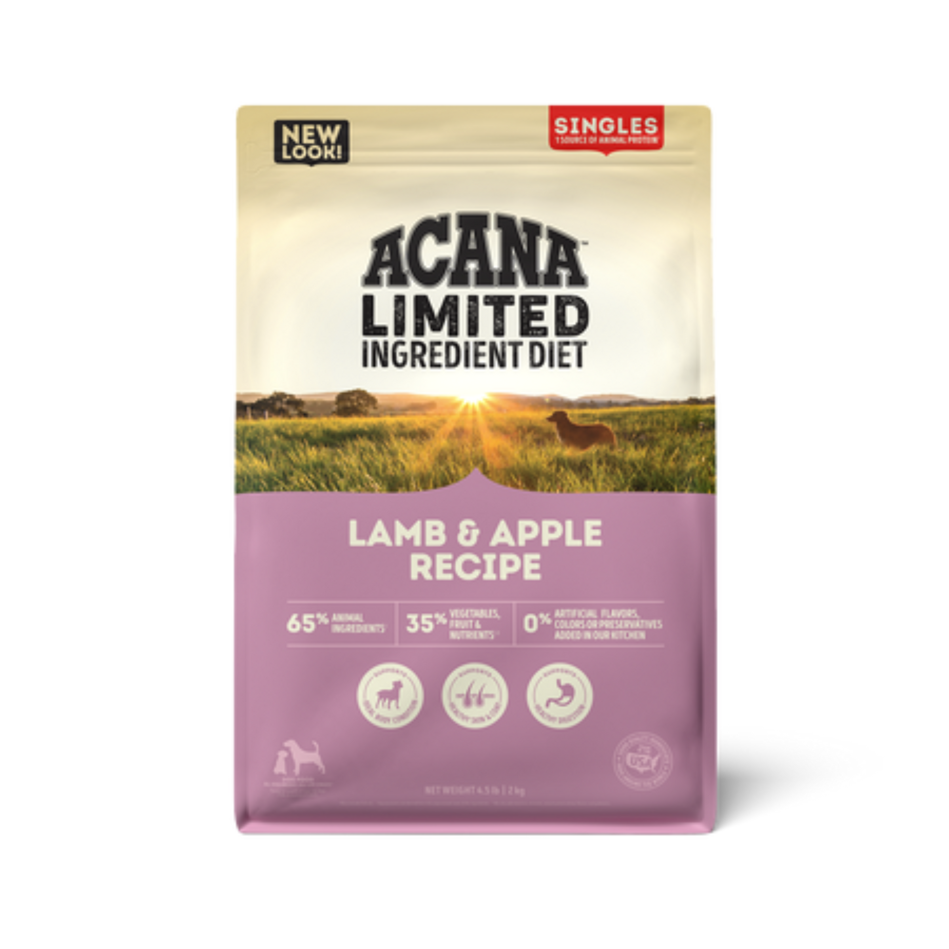 Acana Singles, Lamb & Apple Recipe Dry Dog Food - Pups & Cubs Premium Pet Food