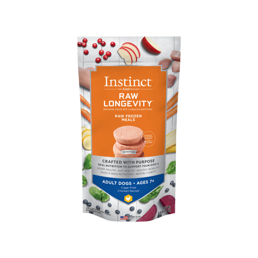 Instinct Raw Longevity Frozen Patties for Adults 7+