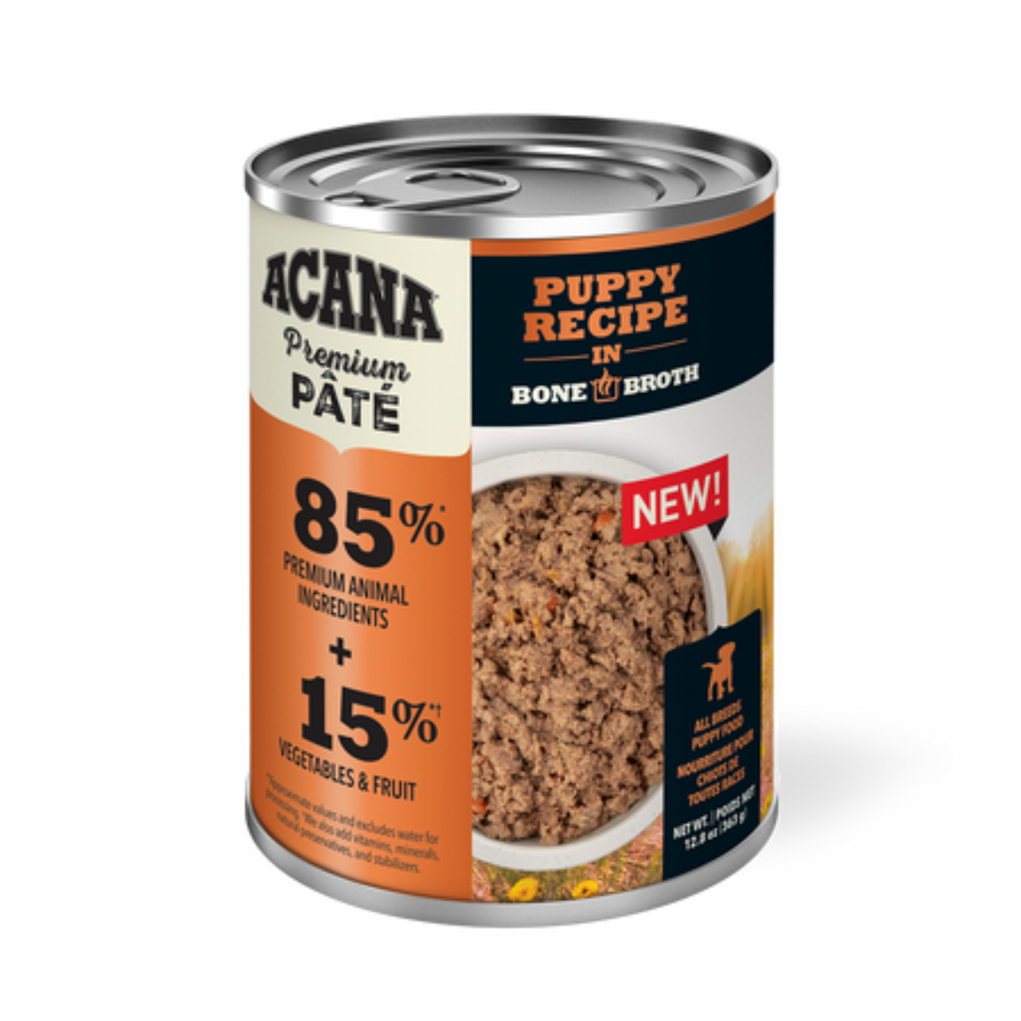 Acana Premium PÂTÉ, Puppy Recipe in Bone Broth Wet Puppy Food - Pups & Cubs Premium Pet Food