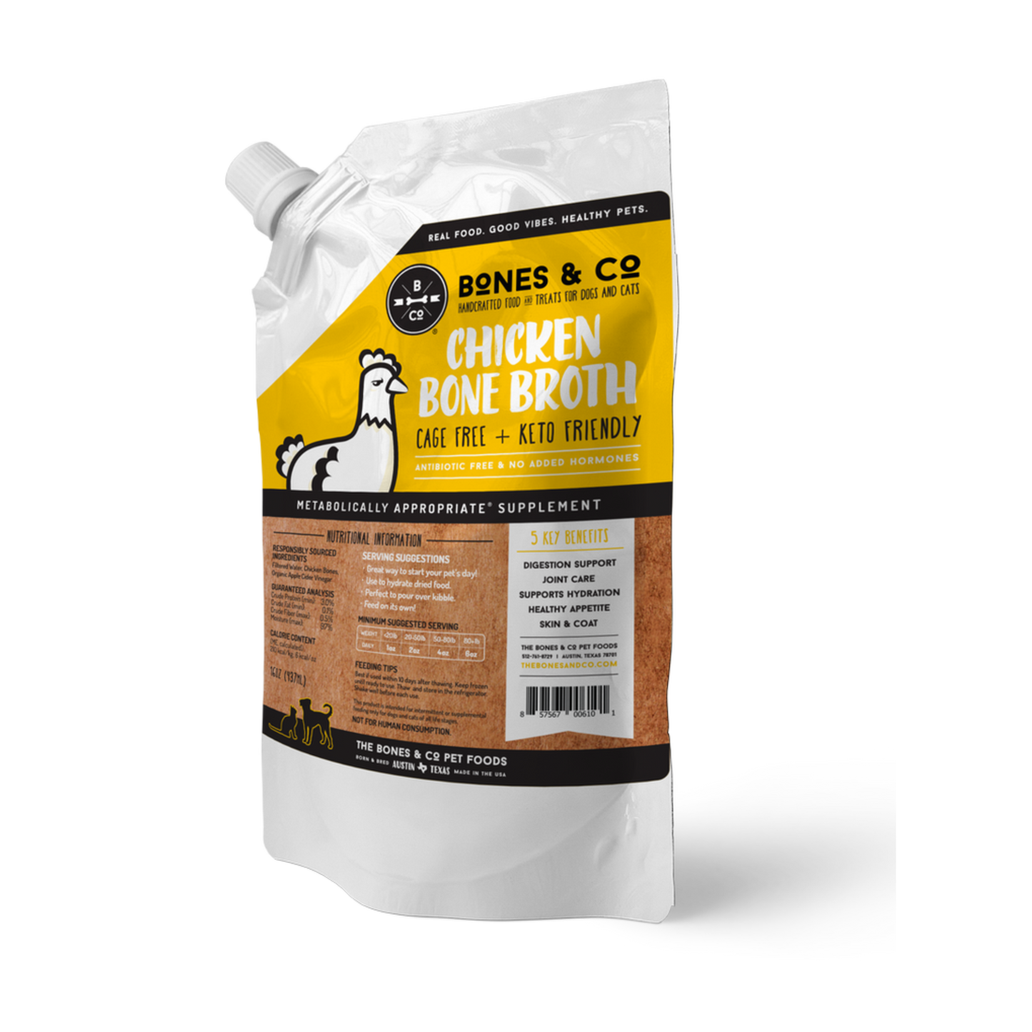 Bones & Co. Chicken Bone Broth - Pups & Cubs Premium Pet Food