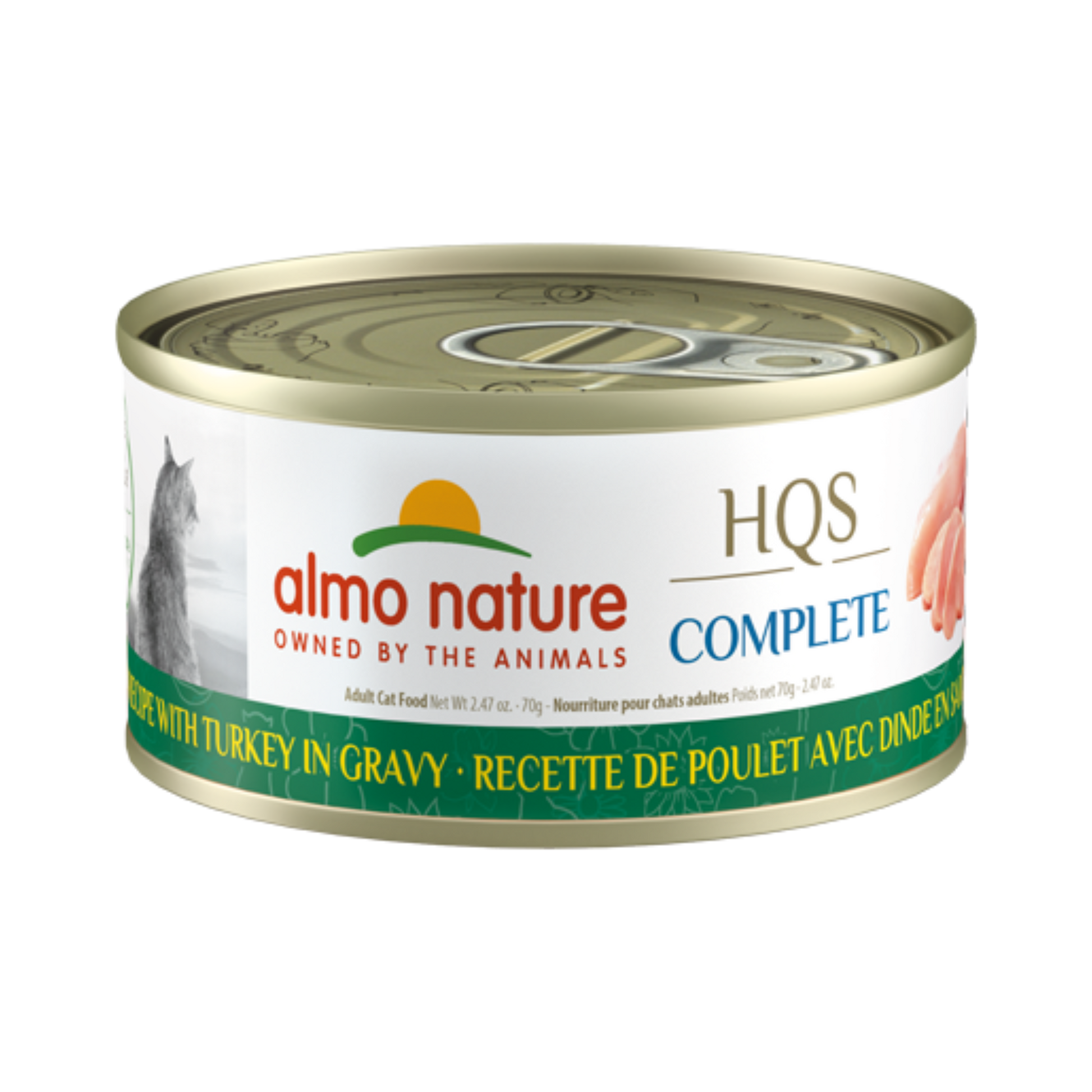 Almo Nature HQS Complete Chicken Recipe with Turkey in Gravy Wet Cat Food - Pups & Cubs Premium Pet Food