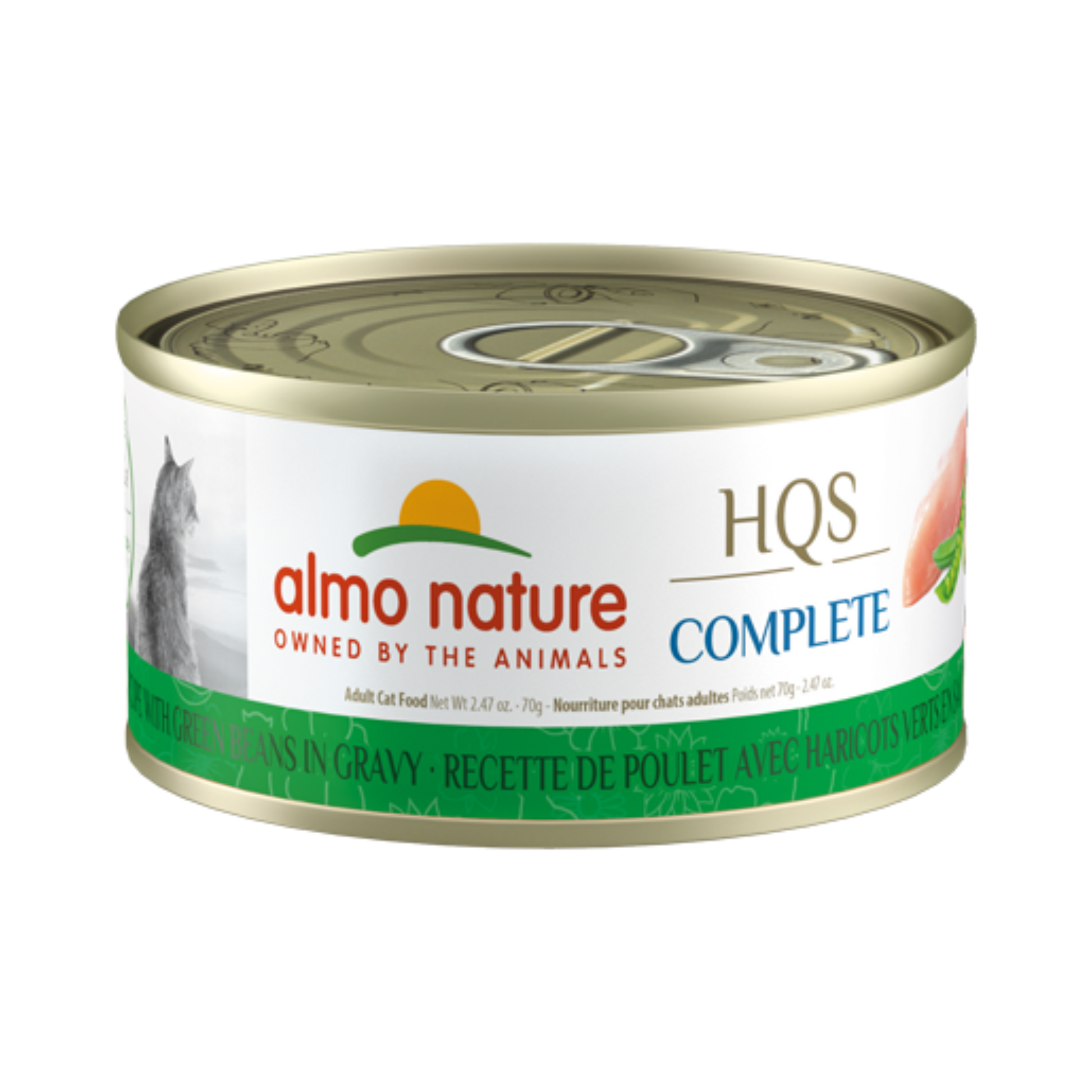 Almo Nature HQS Complete Chicken Recipe with Green Beans in Gravy Wet Cat Food - Pups & Cubs Premium Pet Food