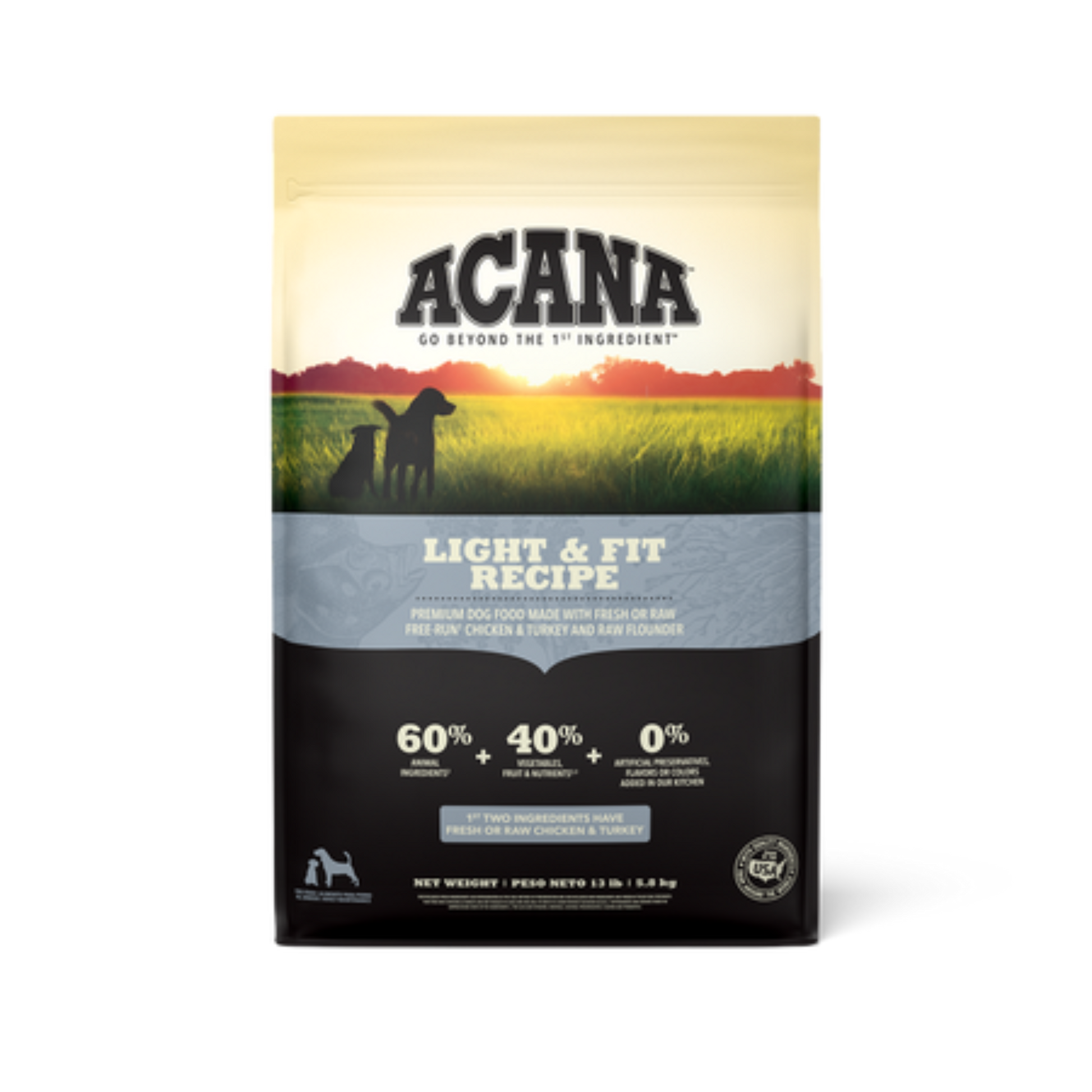 Acana Light & Fit Recipe Dry Dog Food - Pups & Cubs Premium Pet Food