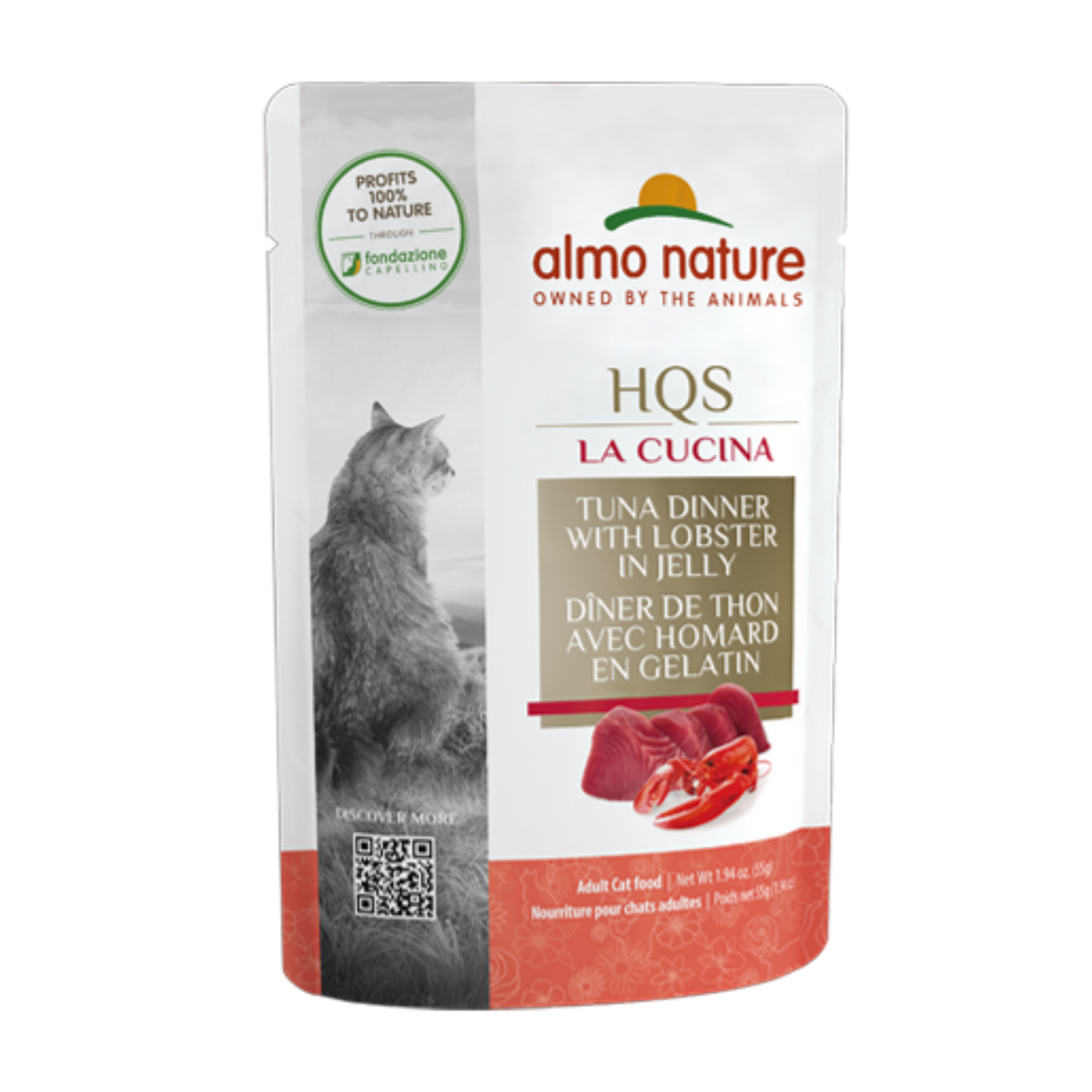 Almo Nature HQS La Cucina Tuna Dinner with Lobster in Jelly Wet Dog Food - Pups & Cubs Premium Pet Food