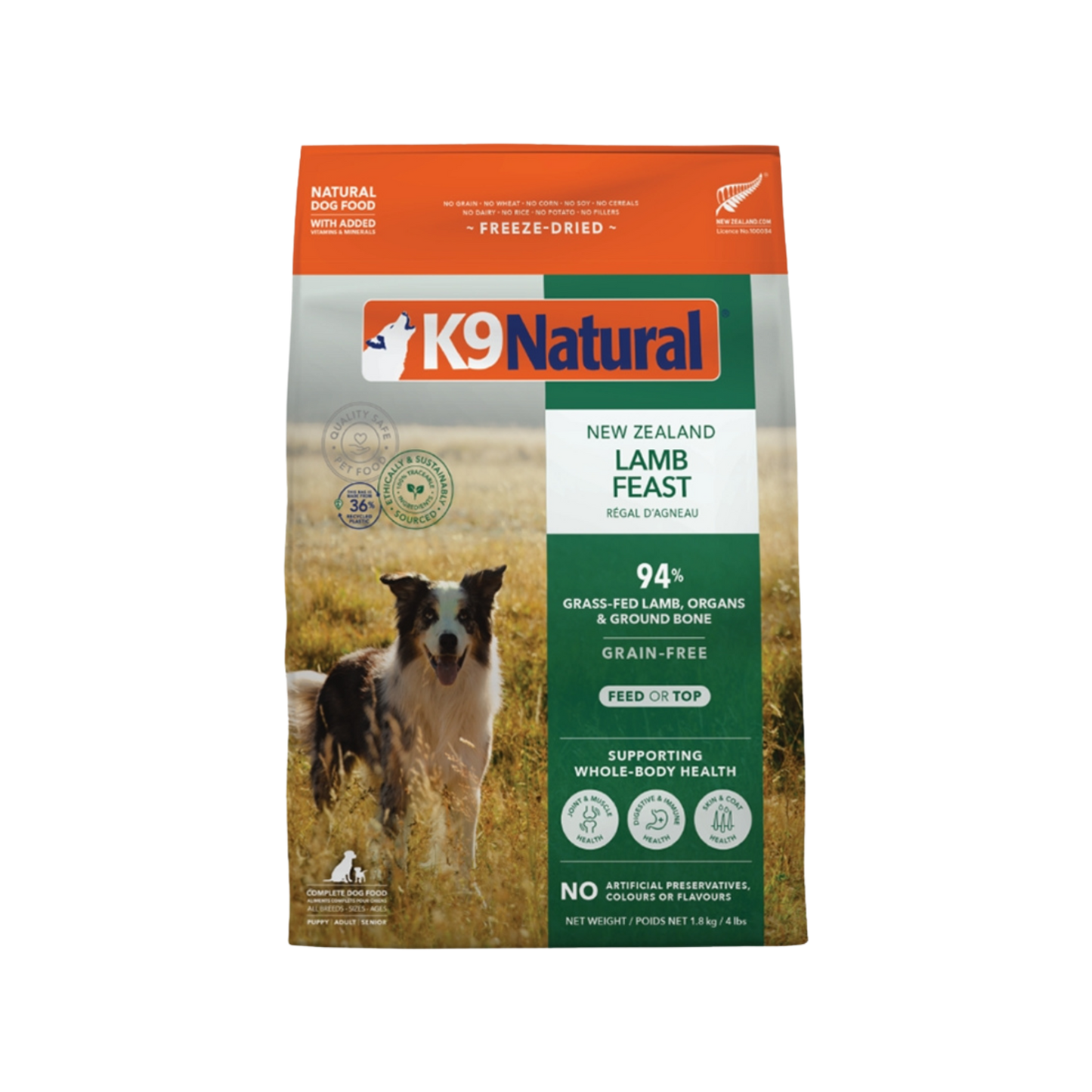 K9 Natural New Zealand Lamb Feast Freeze-Dried Dog Food