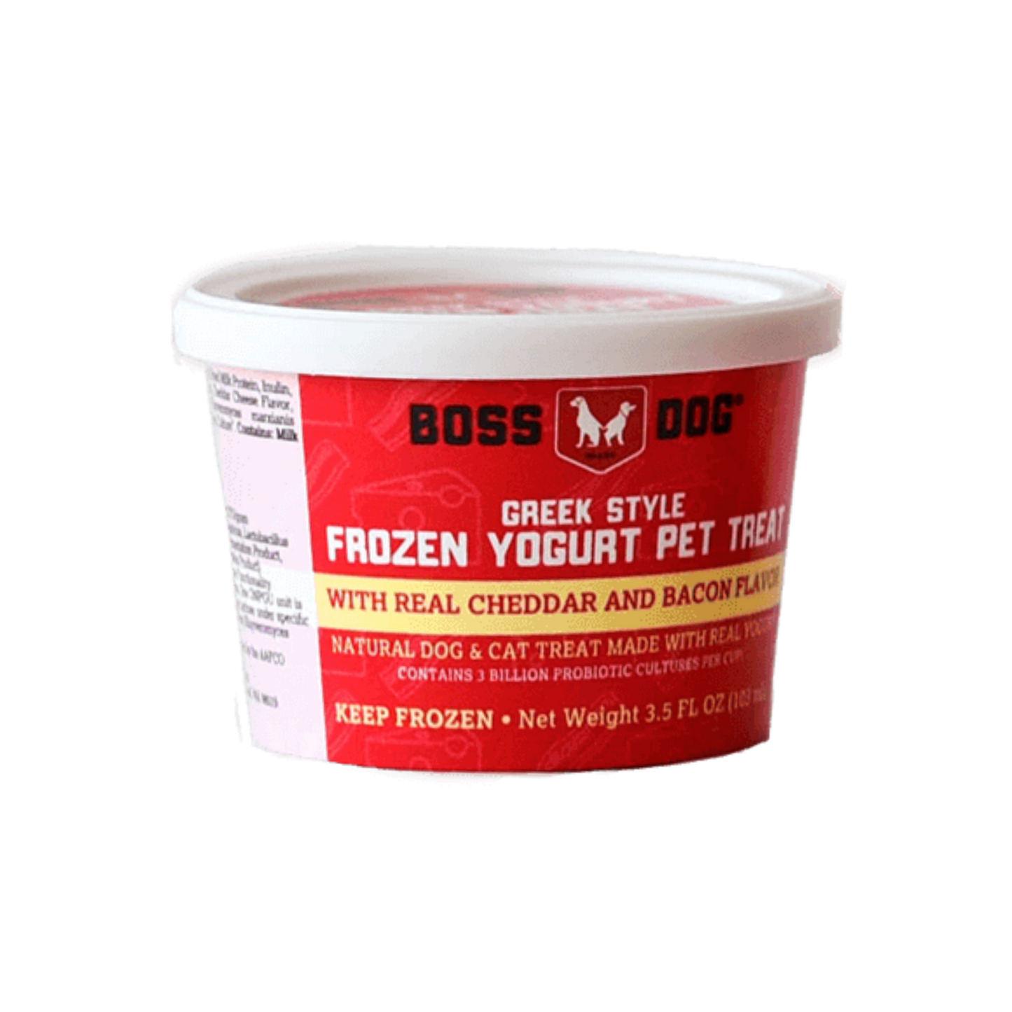 Boss Dog Frozen Yogurt Cheddar and Bacon Flavor - Pups & Cubs Premium Pet Food