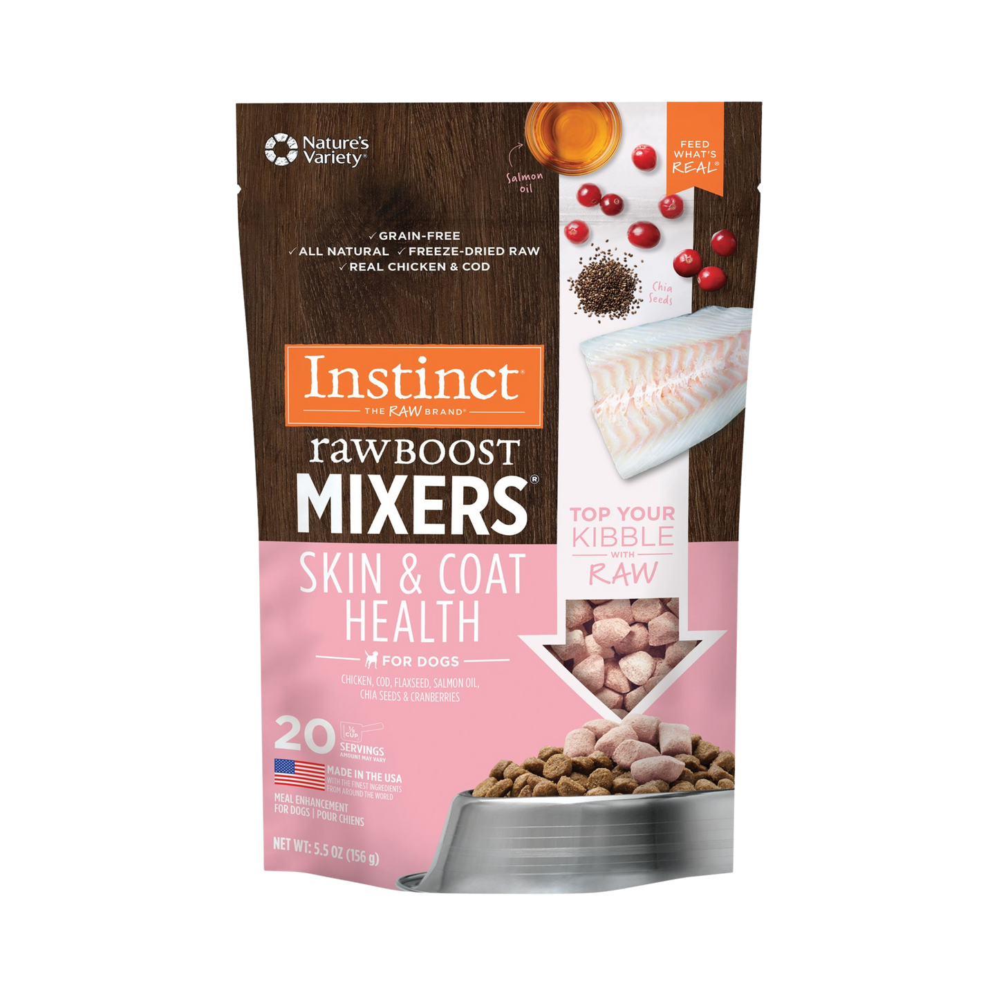 Instinct Raw Boost Mixers Skin & Coat Health