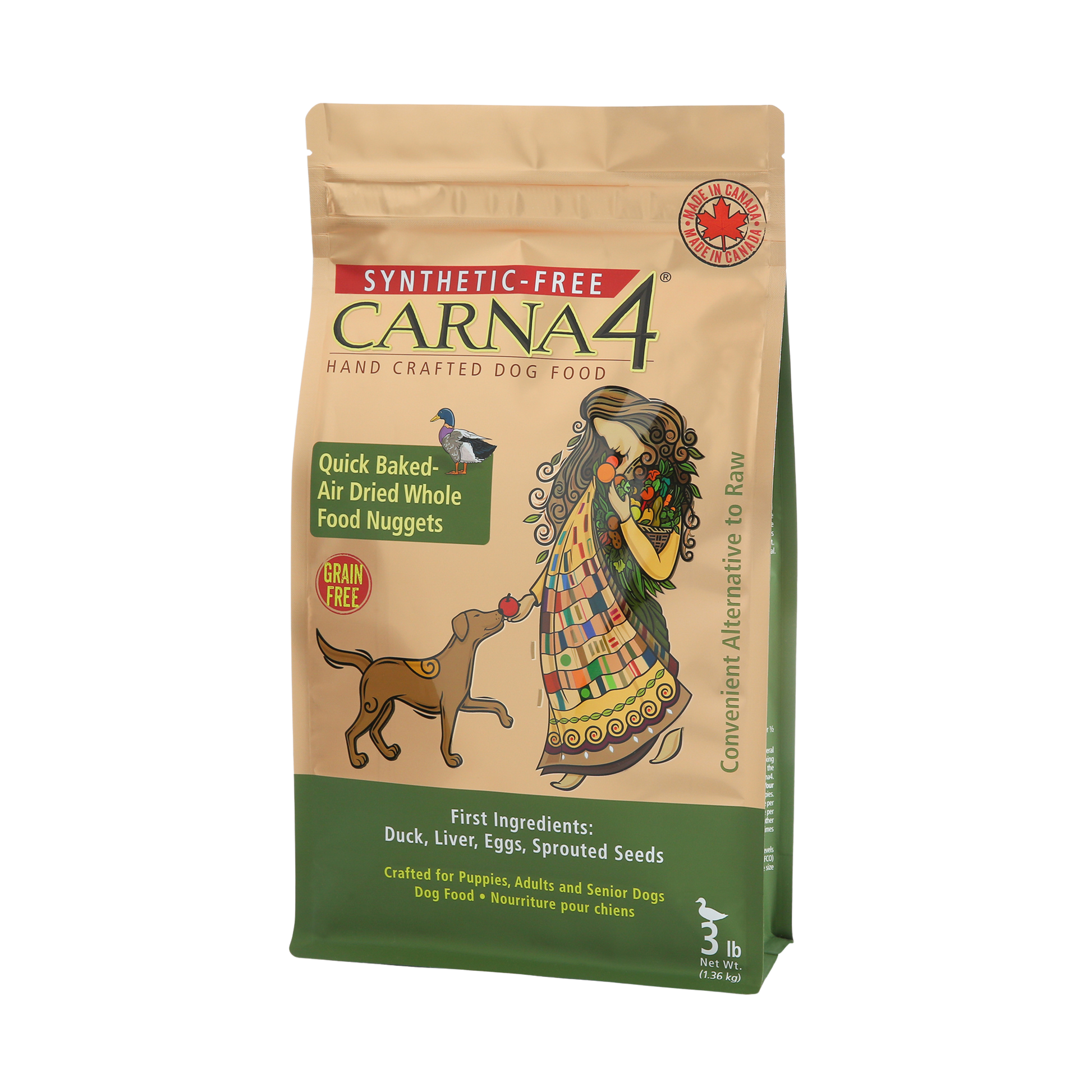 Carna4 Duck Recipe Dry Dog Food - Pups & Cubs Premium Pet Food