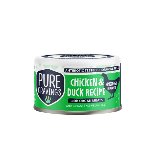 Pure Cravings Chicken & Duck Recipe, Shredded in Broth Wet Cat Food