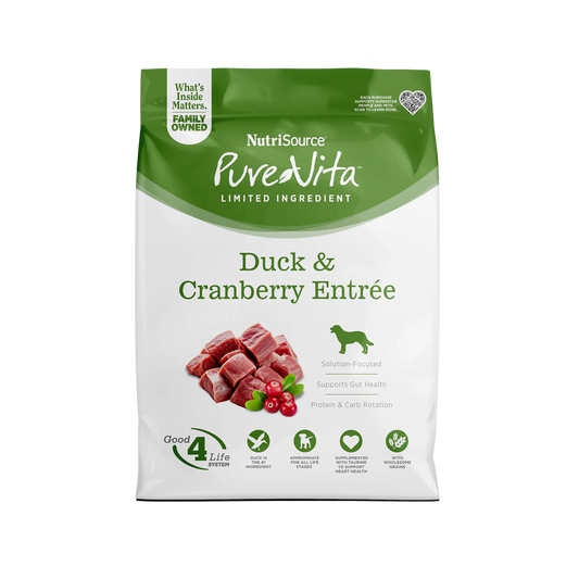 NutriSource PureVita Duck & Cranberry Entrée Limited Ingredient Dog Food
