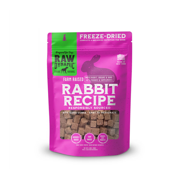 Raw Dynamic Freeze-Dried Raw Rabit Formula for Dogs – Pups & Cubs ...