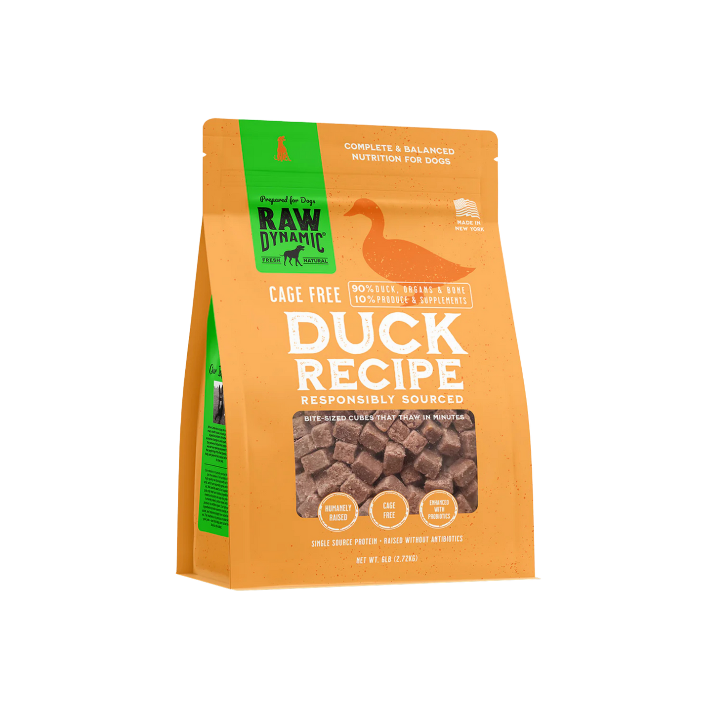 Raw Dynamic Frozen Raw Duck Formula for Dogs