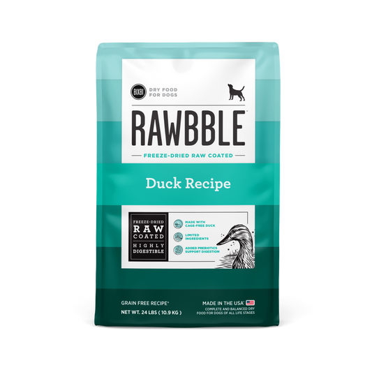 Rawbble Dry Food for Dogs – Duck Recipe - Pups & Cubs Premium Pet Food