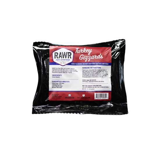 Rawr Frozen Raw Turkey Gizzards for Dogs & Cats