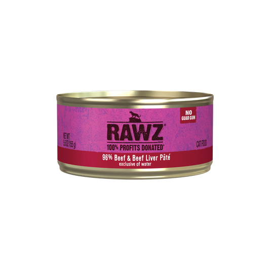 Rawz 96% Beef & Beef Liver Pate Cat Food