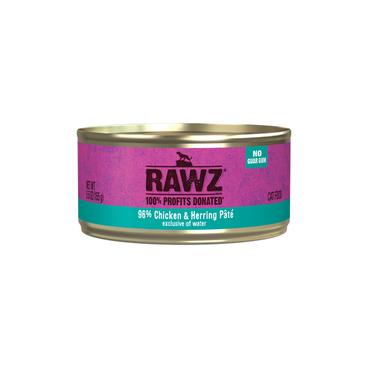Rawz 96% Chicken & Herring Pate Cat Food