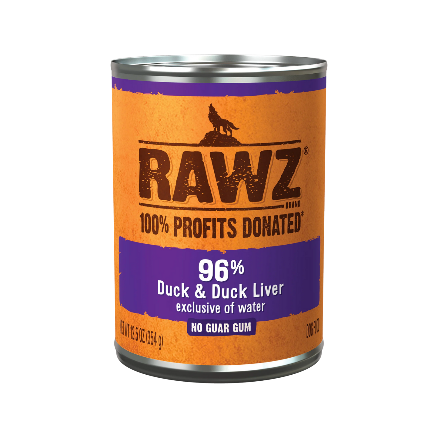 Rawz 96% Duck & Duck Liver Wet Dog Food