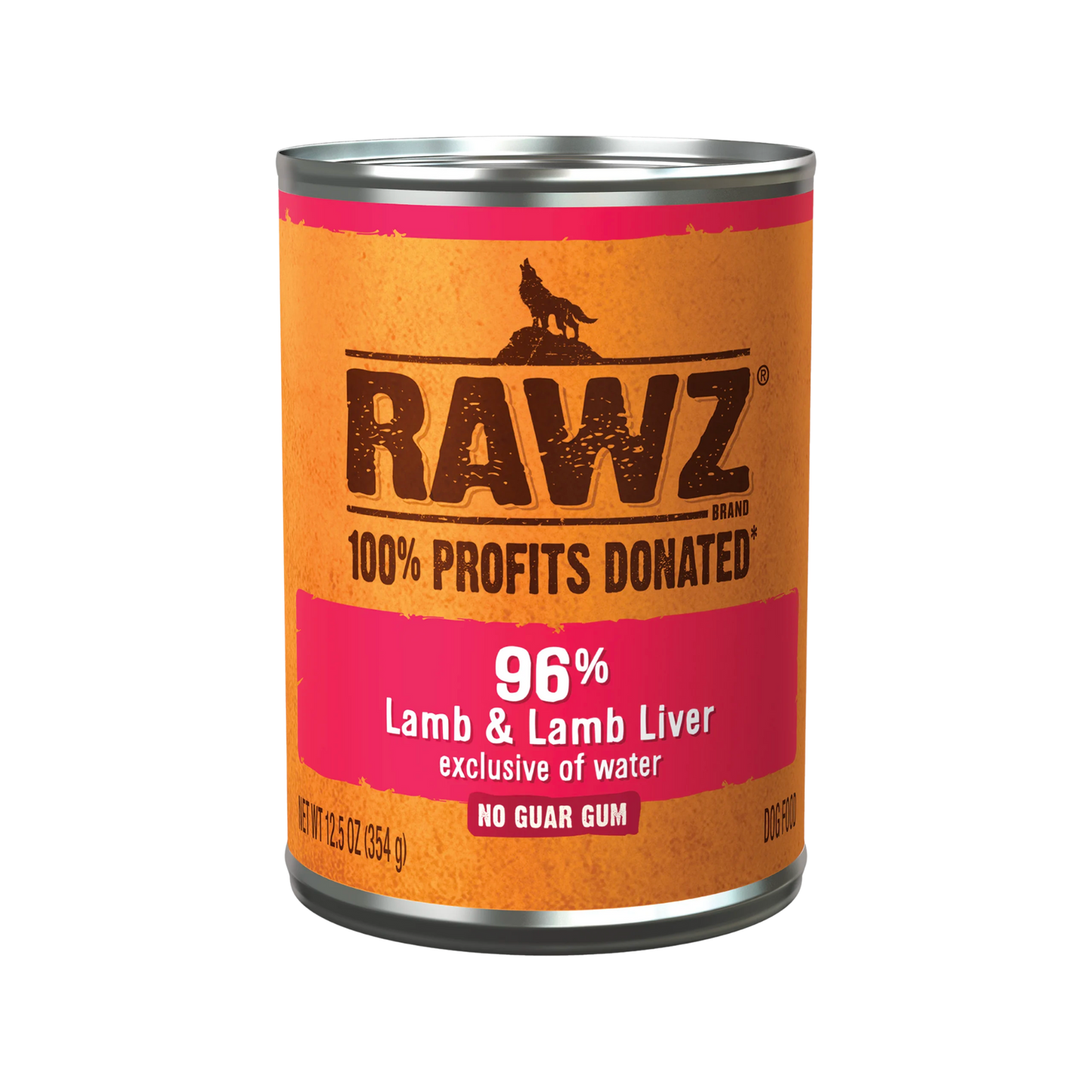 Rawz 96% Lamb & Lamb Liver Wet Dog Food