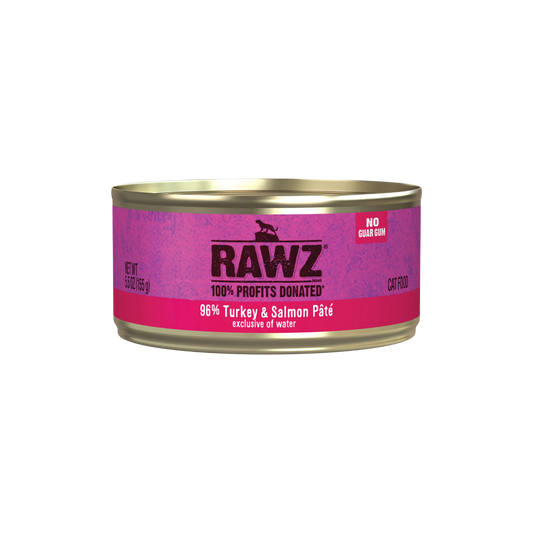 Rawz 96% Turkey & Salmon Pate Cat Food
