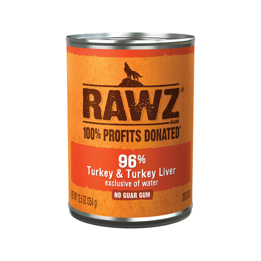 Rawz 96% Turkey & Turkey Liver Wet Dog Food