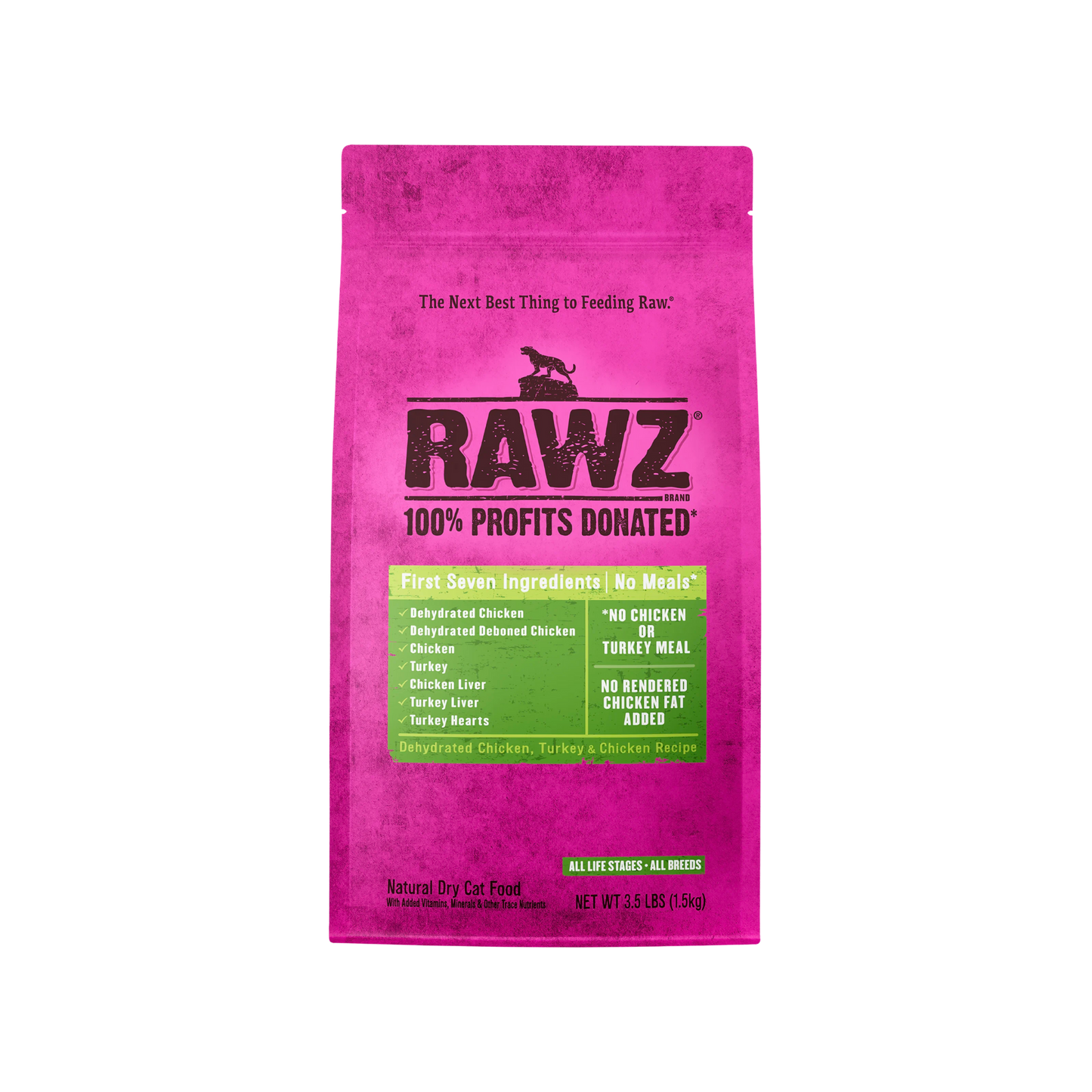 Rawz Dehydrated Chicken, Turkey & Chicken Dry Cat Food