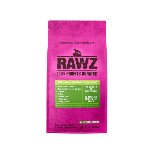 Rawz Dehydrated Chicken, Turkey & Chicken Dry Cat Food
