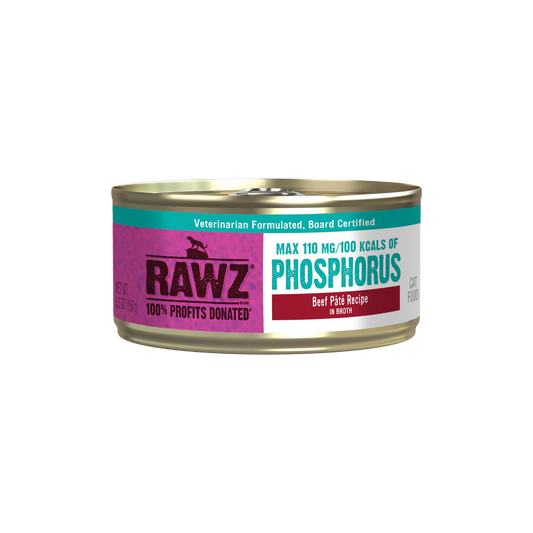 Rawz Lower Phosphorus Beef Wet Cat Food, 5.5oz