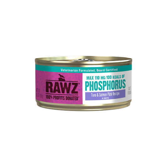 Rawz Lower Phosphorus Tuna & Salmon Canned Cat Food, 5.5oz
