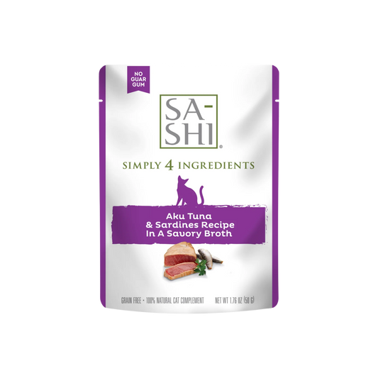 Rawz Sa-Shi Aku Tuna & Sardines Cat Food Recipe in Savory Broth