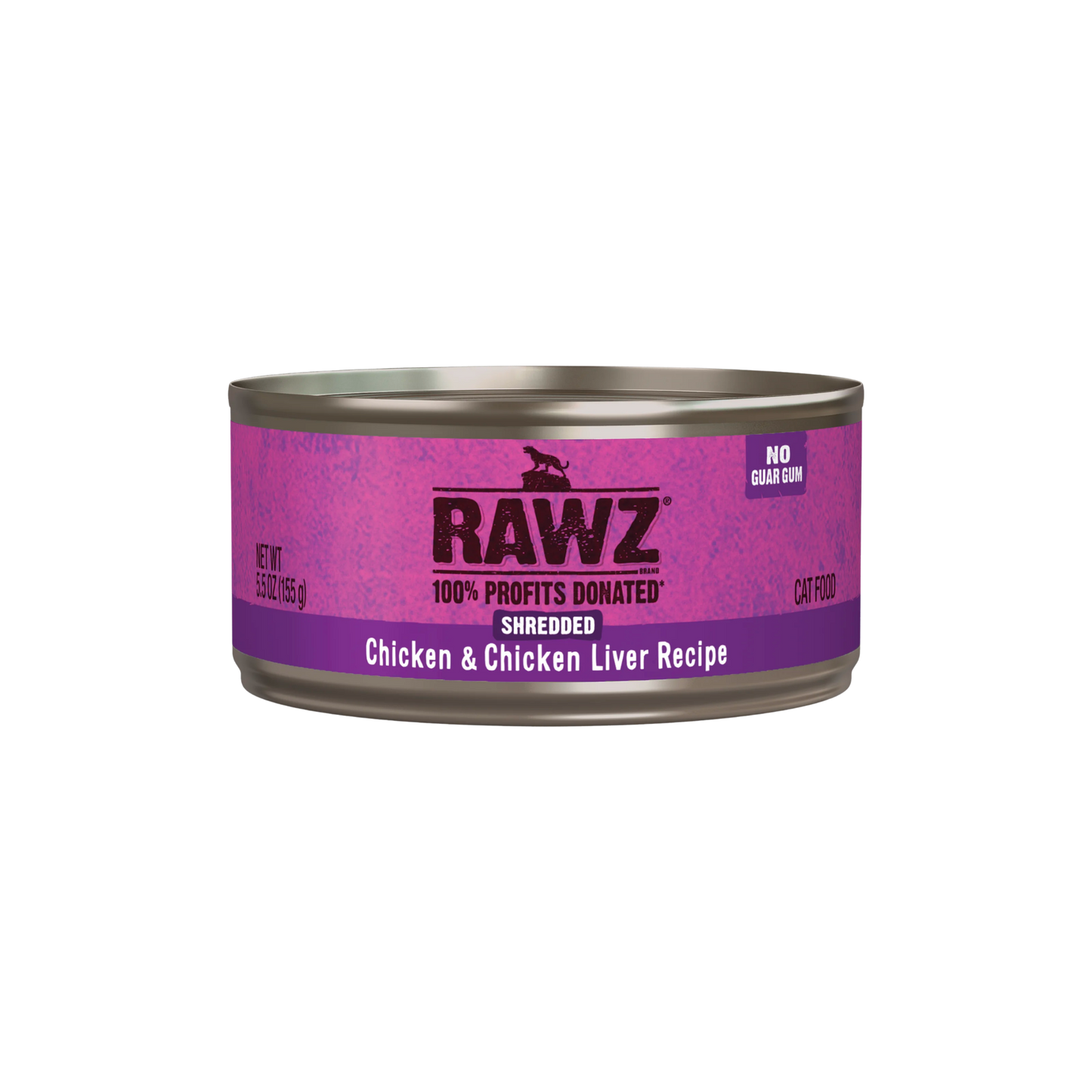 Rawz Shredded Chicken & Chicken Liver Wet Cat Food, 3oz