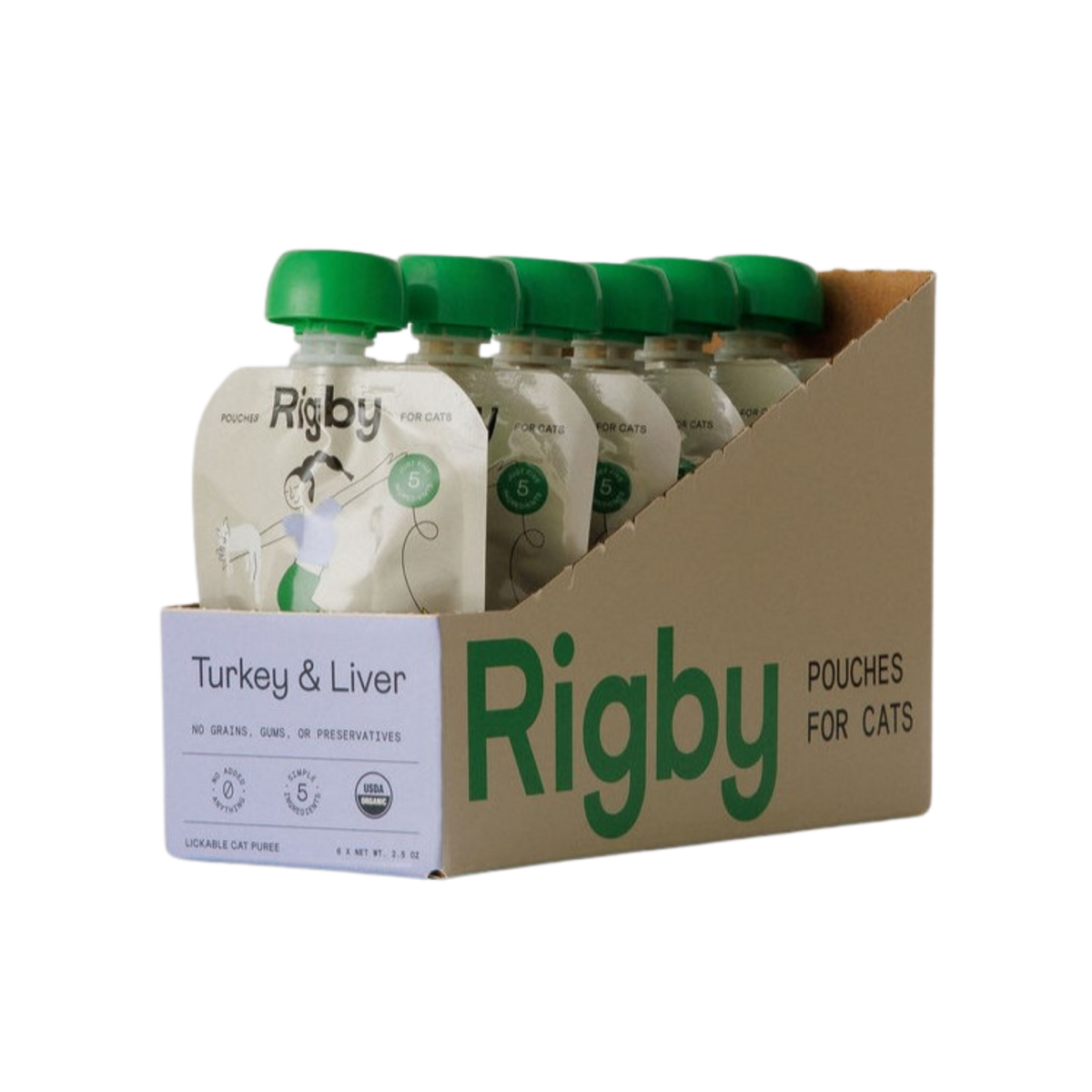 Rigby Turkey & Liver Essential Cat Treats Pouch
