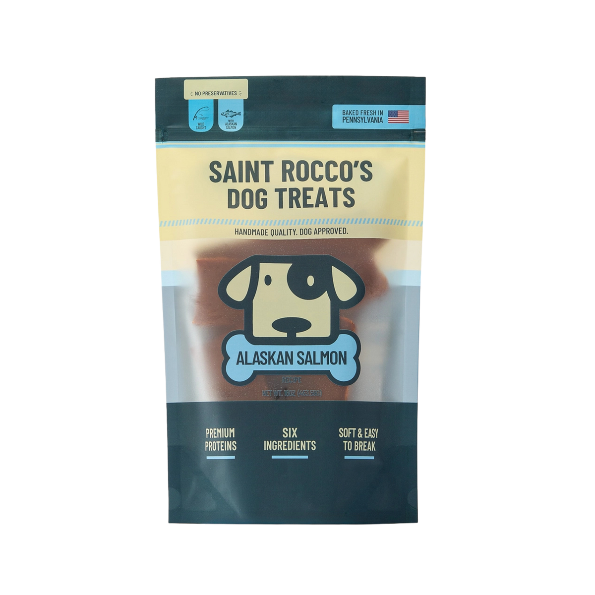 Saint Rocco's Alaskan Salmon Dog Treats, 8oz