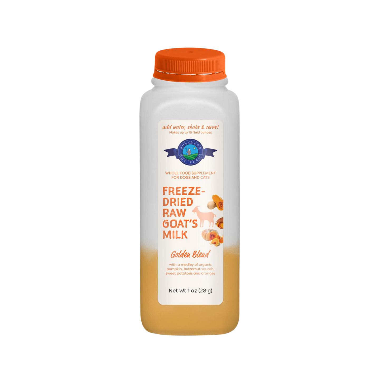 Shepherd Boy Farms Golden Blend Freeze-Dried Raw Goat's Milk for Dogs & Cats