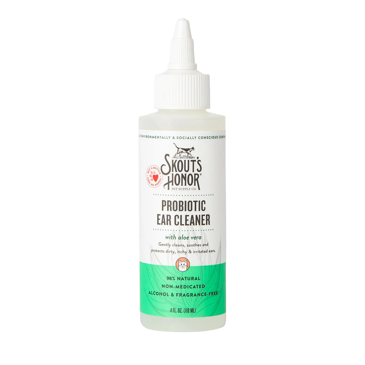 Skout's Honor Probiotic Ear Cleaner for Cats, 4oz